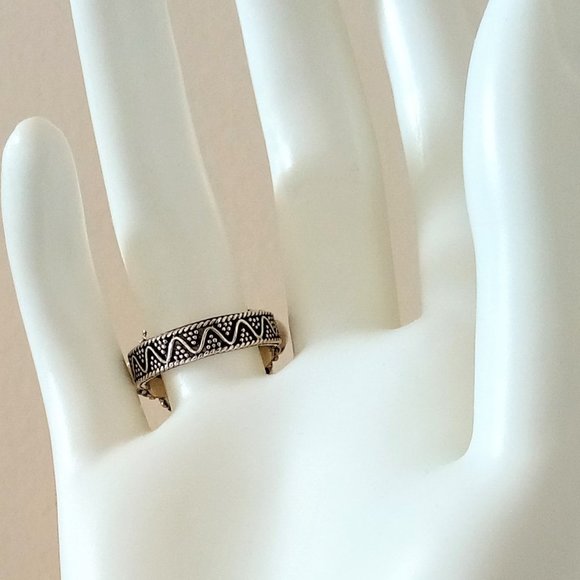 INDIAN RUBY STERLING RING (7) - Picture 3 of 5